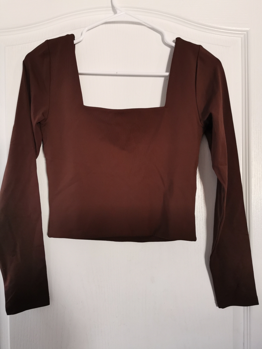 Aritzia Babaton Contour squareneck longsleeve size M, chocolate. - Picture 9 of 12